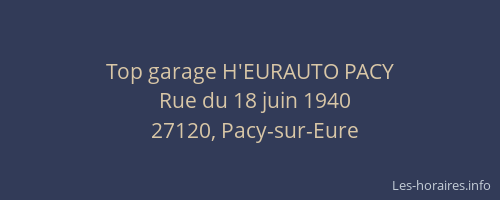 Top garage H'EURAUTO PACY