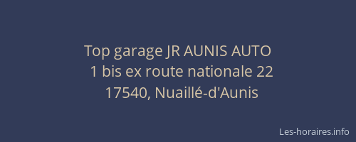 Top garage JR AUNIS AUTO