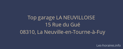 Top garage LA NEUVILLOISE