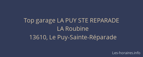 Top garage LA PUY STE REPARADE