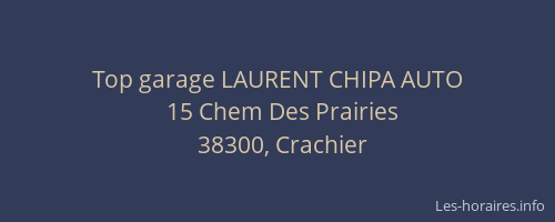 Top garage LAURENT CHIPA AUTO