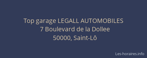 Top garage LEGALL AUTOMOBILES