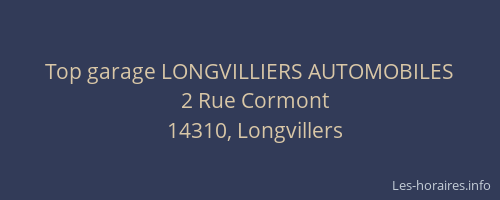 Top garage LONGVILLIERS AUTOMOBILES