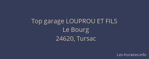 Top garage LOUPROU ET FILS