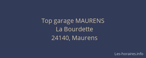 Top garage MAURENS