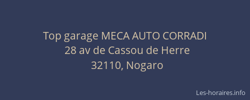 Top garage MECA AUTO CORRADI