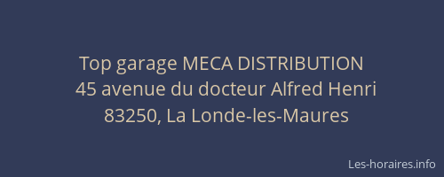 Top garage MECA DISTRIBUTION