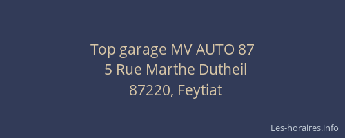Top garage MV AUTO 87