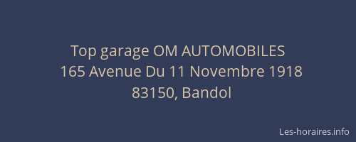 Top garage OM AUTOMOBILES