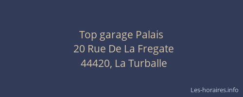 Top garage Palais