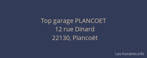 Top garage PLANCOET