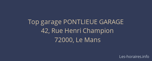Top garage PONTLIEUE GARAGE