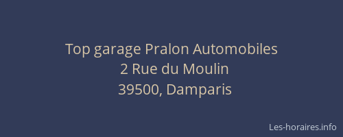 Top garage Pralon Automobiles