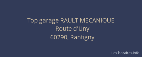 Top garage RAULT MECANIQUE