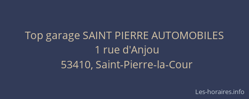 Top garage SAINT PIERRE AUTOMOBILES