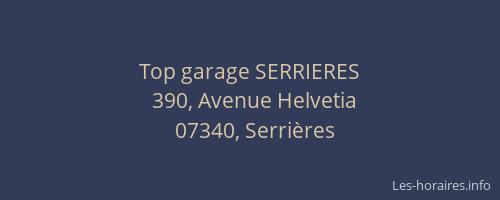 Top garage SERRIERES