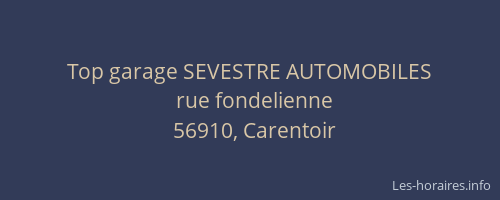 Top garage SEVESTRE AUTOMOBILES
