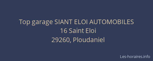 Top garage SIANT ELOI AUTOMOBILES