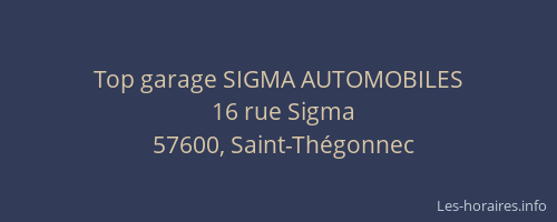Top garage SIGMA AUTOMOBILES