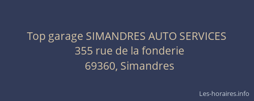 Top garage SIMANDRES AUTO SERVICES