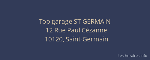 Top garage ST GERMAIN