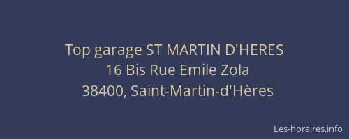 Top garage ST MARTIN D'HERES