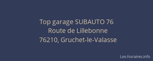 Top garage SUBAUTO 76