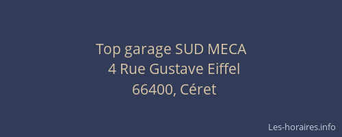 Top garage SUD MECA