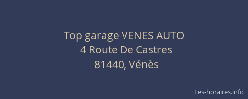 Top garage VENES AUTO