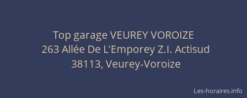 Top garage VEUREY VOROIZE