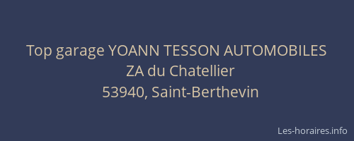 Top garage YOANN TESSON AUTOMOBILES