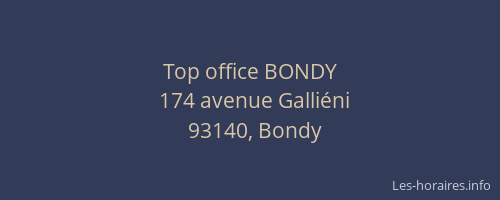 Top office BONDY