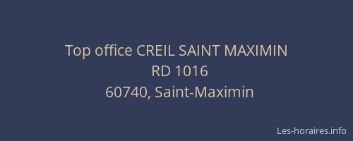 Top office CREIL SAINT MAXIMIN