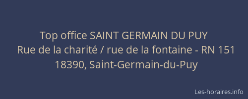Top office SAINT GERMAIN DU PUY