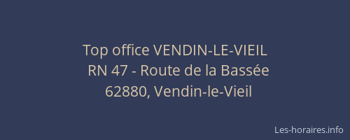Top office VENDIN-LE-VIEIL