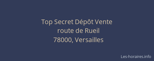 Top Secret Dépôt Vente