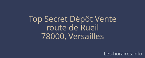 Top Secret Dépôt Vente