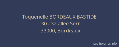 Toquenelle BORDEAUX BASTIDE