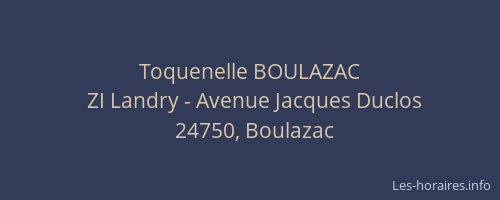 Toquenelle BOULAZAC