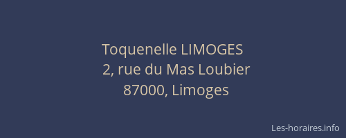 Toquenelle LIMOGES