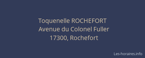 Toquenelle ROCHEFORT