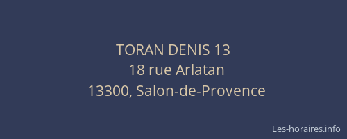 TORAN DENIS 13