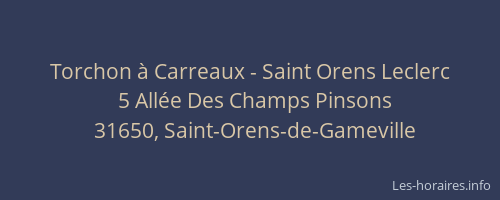 Torchon à Carreaux - Saint Orens Leclerc