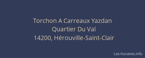 Torchon A Carreaux Yazdan