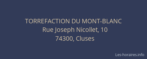 TORREFACTION DU MONT-BLANC