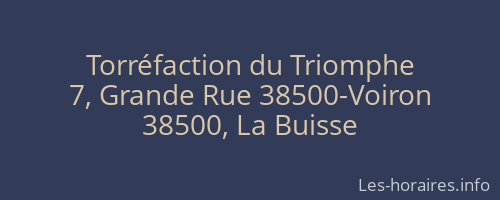 Torréfaction du Triomphe