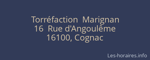 Torréfaction  Marignan