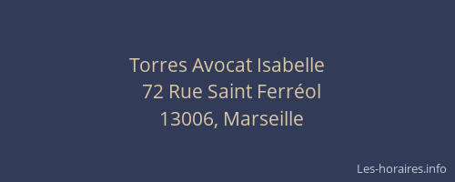 Torres Avocat Isabelle