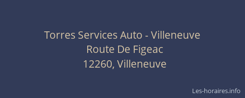 Torres Services Auto - Villeneuve