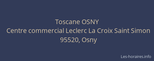 Toscane OSNY